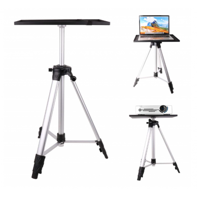 Projector Stand Adjustable Laptop Tripod Stand with Tray Holder 21-54 Inch Multifunction Computer Stand Mount Comes with Storage